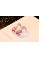 Boucles Oreilles Rose Tendance - Ref B041 - 03