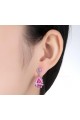 Boucles Oreilles Rose Tendance - Ref B041 - 04
