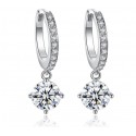 Sparkling crystal stone hoops earrings - Ref B060 - 02