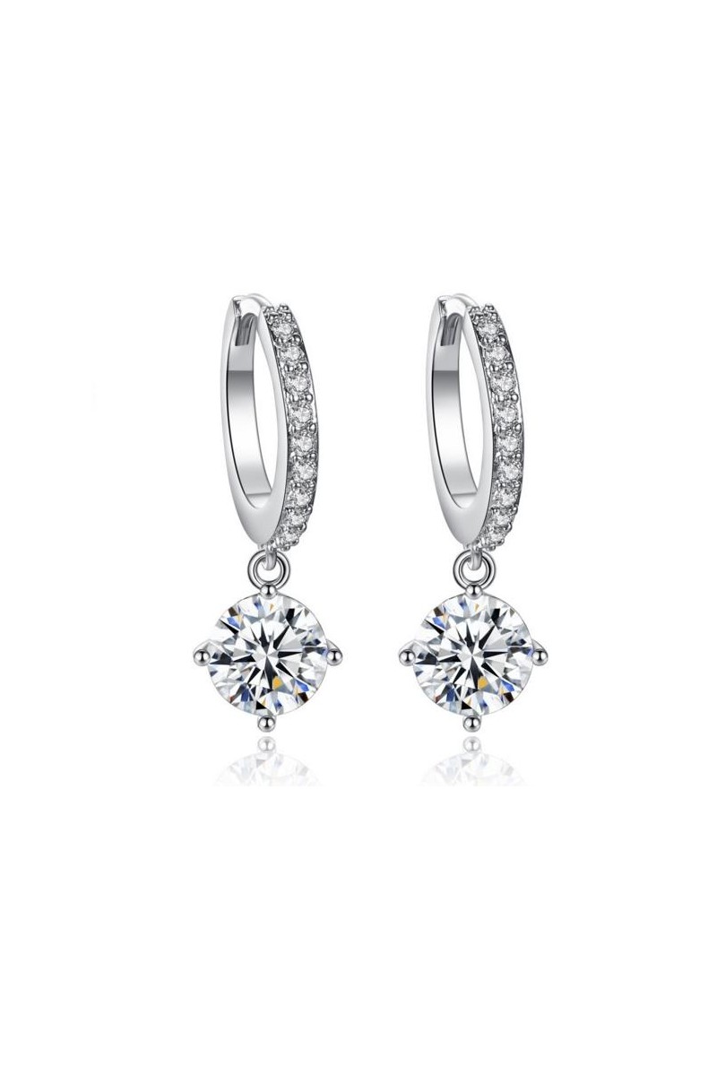 Sparkling crystal stone hoops earrings - Ref B060 - 01 Sparkling crystal stone hoops earrings - Ref B060 - 01