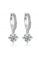 Sparkling crystal stone hoops earrings - Ref B060 - 02