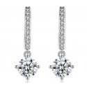 Sparkling crystal stone hoops earrings - Ref B060 - 03