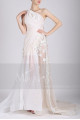 robe de mariée fleurs blanche pas cher - Ref L730 - 02
