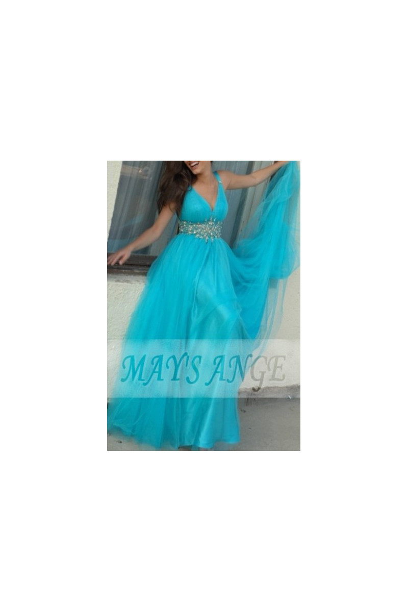 Robe De Soiree L061 Promo Bleu Turquoise Ref L061 Promo Promo