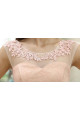 Illusion Bodice Short Pink Bridesmaid Dress - Ref C813 - 03