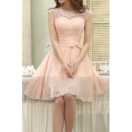 robe de cocktail rose de la chair