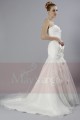 Trumpet Wedding dress Brasilia with long train and flowers - Ref M029 - 03