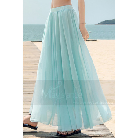 copy of Jupe longue jaune femme fluide mousseline