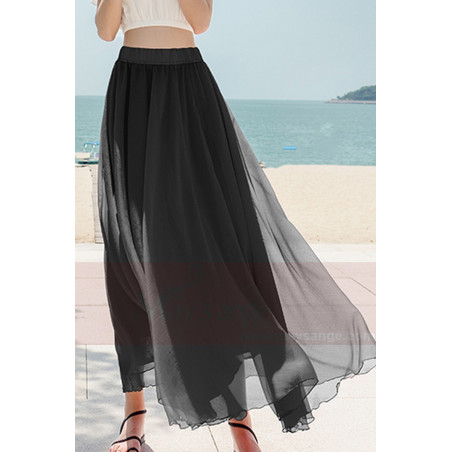 Jupe noire voile