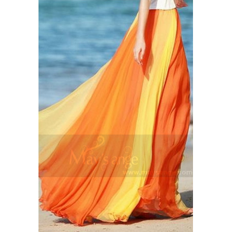 jupe femme orange l’été