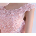 robe cocktail rose dentelle fleurs chic - Ref C881 - 05