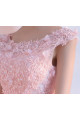 robe cocktail rose dentelle fleurs chic - Ref C881 - 05