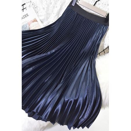 Jupe Longue Classique Femme M&S Bleu Marine - Taille 6, Neuve Avec étiquettes, Chambray