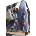 jupe femme plisse gris - Ref ju055 - 02