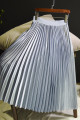 jupe femme plisse gris - Ref ju055 - 03