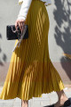 jupe plisse jaune mode femme - Ref ju061 - 02