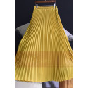 jupe plisse jaune mode femme - Ref ju061 - 03