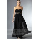 Robe de soirée noire et dore Daphné bustier - Ref L163 - 02