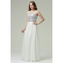 Strapless White Prom Dress With Glitter Bodice - Ref L231 - 05