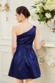 Navy Blue One Shoulder Cute summer outfits With Bow Tie - Ref C901 - 03