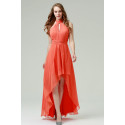 Long Evening Dress In Orange Muslin - Ref L528 - 04