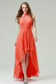 Long Evening Dress In Orange Muslin - Ref L528 - 04