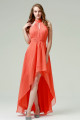 Long Evening Dress In Orange Muslin - Ref L528 - 03