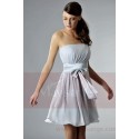 Silver Strapless Chiffon Party Dress - Ref C133 - 02