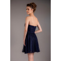 Robe Cocktail Courte Bleu Nuit - Ref C565 - 03