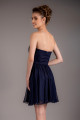 Robe Cocktail Courte Bleu Nuit - Ref C565 - 03