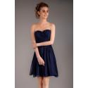 Robe Cocktail Courte Bleu Nuit - Ref C565 - 05