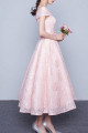Long Pink Lace Prom Dress - Ref C955 - 04