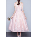 Long Pink Lace Prom Dress - Ref C955 - 05