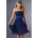 Navy Blue Short Strapless Homecoming Party Dress - Ref C186 - 03