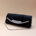 Black womens evening bags with chain - Ref SAC002 - 02