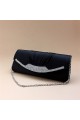 Black womens evening bags with chain - Ref SAC002 - 02