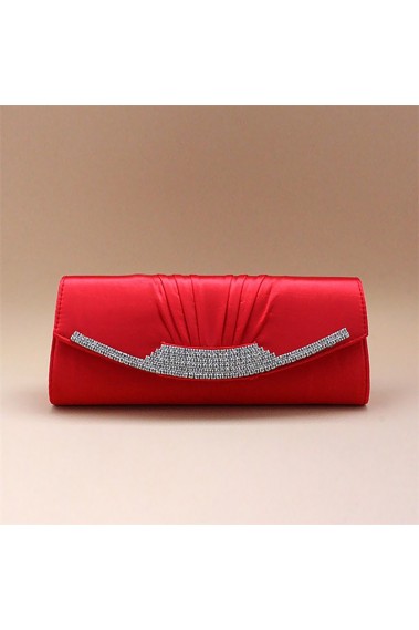 Unique red evening bag with rhinestone - SAC003 #1