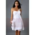 Cute White Homecoming Dresses One Flower Strap - Ref C128 - 02