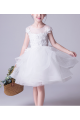 Robe Tulle Douce Blanche Fille Corsage Brodé - Ref TQ015 - 03