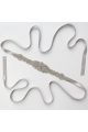 Jolie ceinture satin blanc et strass - Ref YD005 - 03