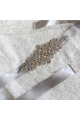 Rhinestone sash for wedding dress white - Ref YD008 - 02
