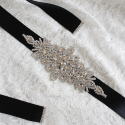 Rhinestone sash for wedding dress white - Ref YD008 - 03