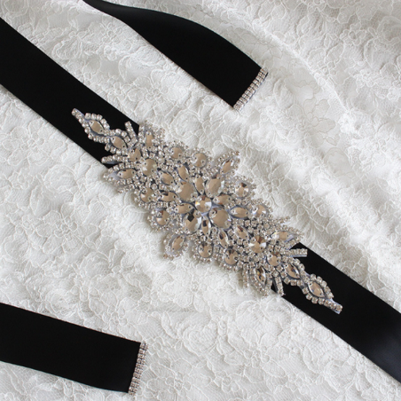 Ceinture Satin JasGood 250cm - Pour Robe Mariée Ou Soirée - Largeur 9.5cm - Multi-Fonctions - Taille Unique