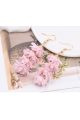 Boucles d'oreilles fleurs rose pendante - Ref B0103 - 02