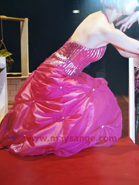 robe de soriée rose