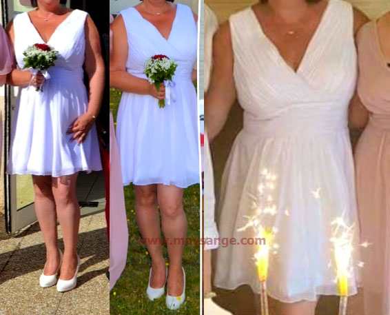 Robe de cocktail blanc maysange