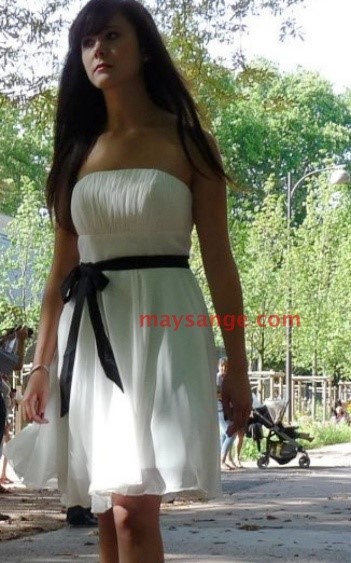 robe blanche bustier