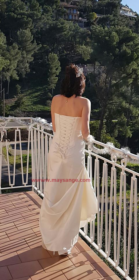 robe de mariée blanc bustier