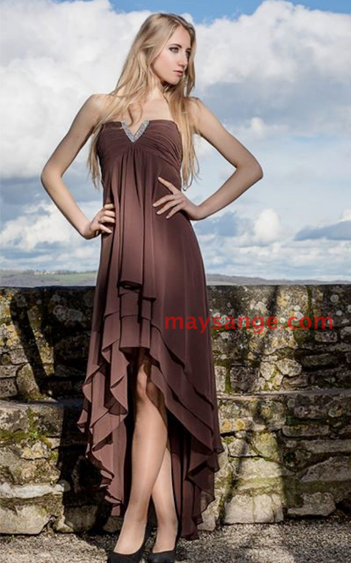 robe bustier marron