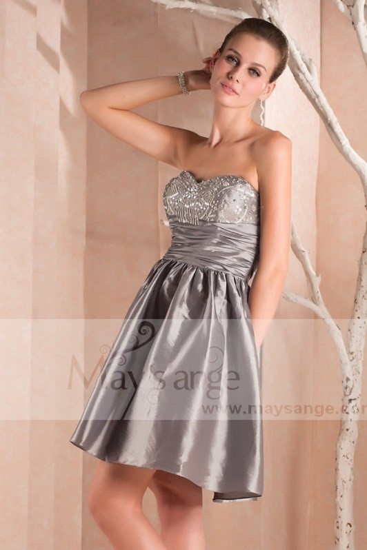 robe de bal gris